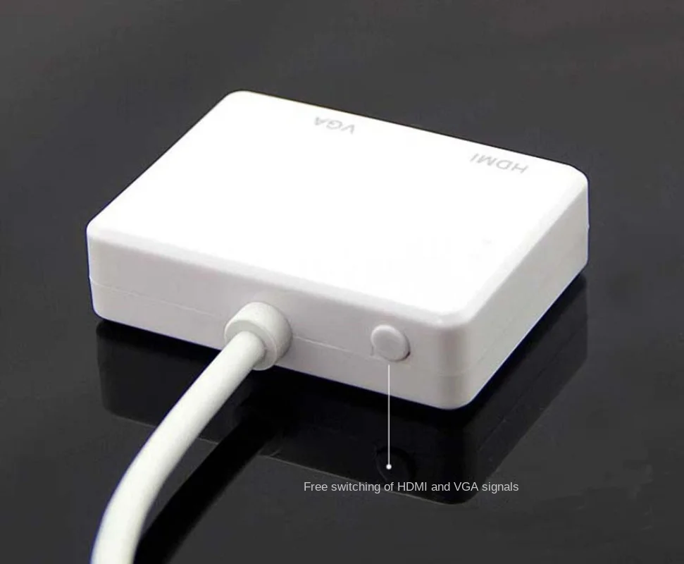 

Mini DP To HDMI+VGA, 2-in-1 Mini DP To HDMI/VGA Adapter Cable