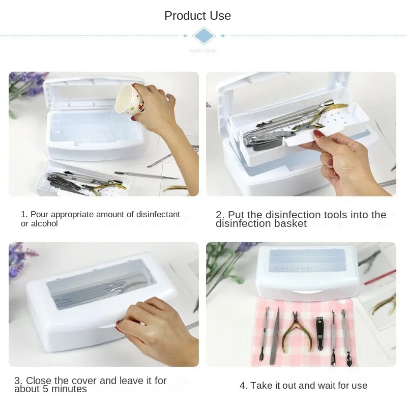 Sterilizing Clean Nail Art Salon Manicure Implement Sanitize Tool Equipment Cleaner Tools Nail Sterilizer Tray Disinfection Box