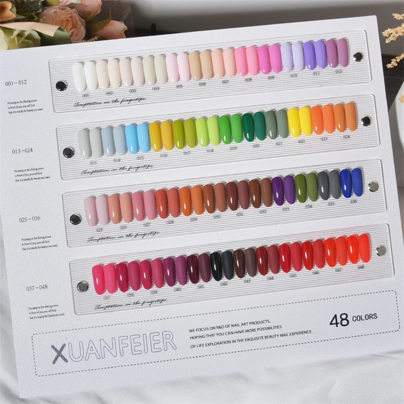 

48-color Complete Set Of Nail Polish Glue, Morandi Color Candy Color Nail Polish Glue Phototherapy Glue Set