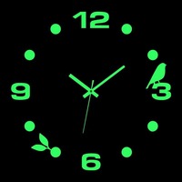 New Luminous Wall Clock Large Watch Horloge 3D DIY Acrylic Mirror Stickers Quartz Duvar Saat Clocks Modern Mute Alarm Clock