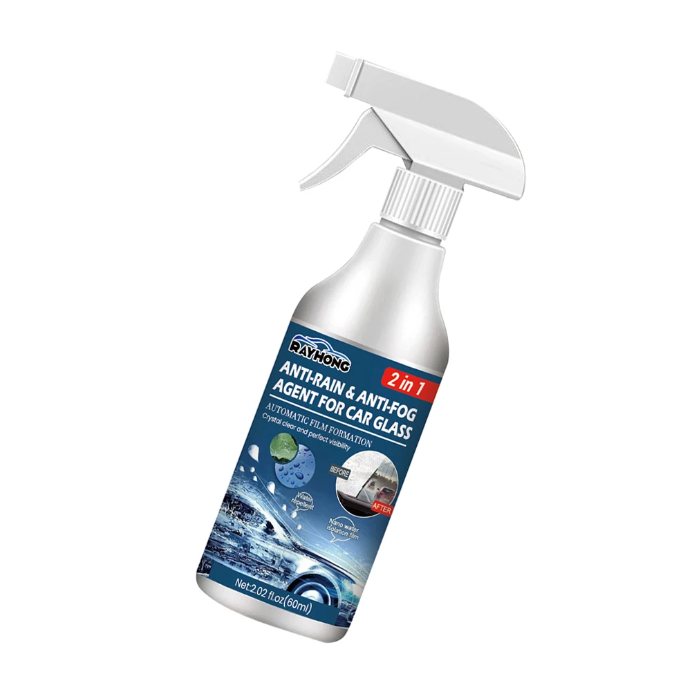 60ml Portable Car Glass Rainproof Antifogging Coating Agent Cleaning Accessories for Windshield Rearview Mirror