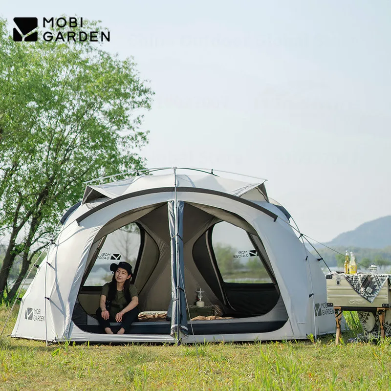 MOBI GARDEN Royal Castle tent Outdoor 5-8 Persons Large Space Spherical Tents Rain Proof Ventilation Camping Equipment Tourist