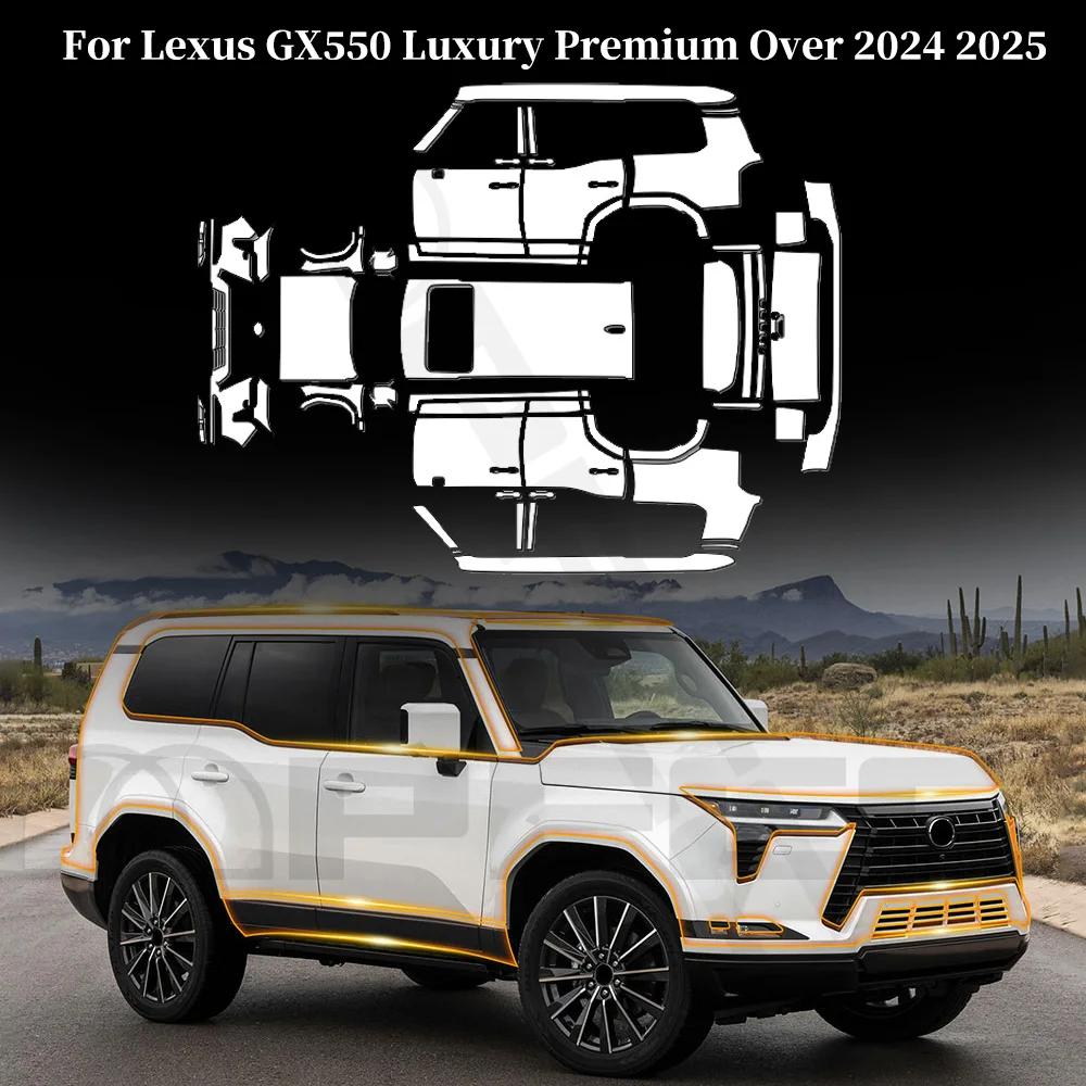 

For Lexus GX550 Luxury Premium Over 2024 2025 Anti-Scratch TPU Paint Protection Film Pre-cut PPF Car Body Clear Bra Resistant