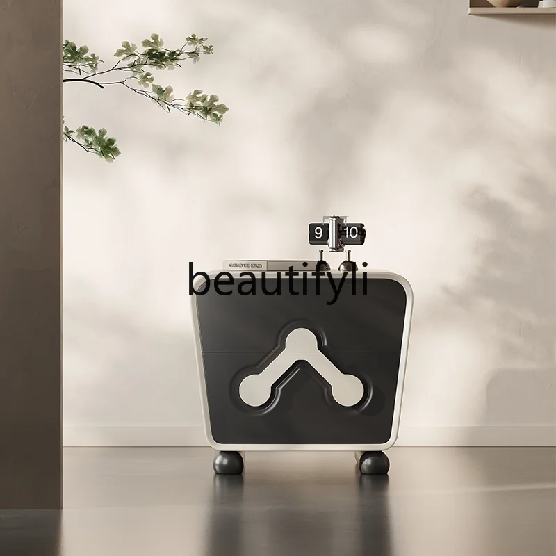 

Bedside Table Italian Minimalist Bedside Cabinet High-end Storage Cabinet