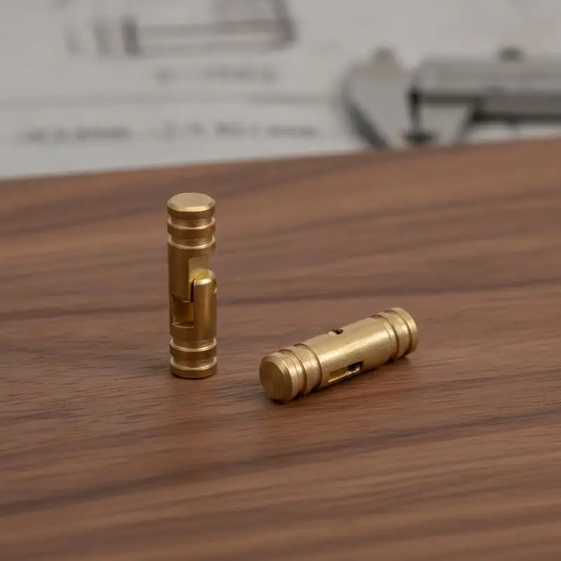 Mini Brass Cylindrical Hidden  Hinges 10Pcs, Rust Resistant Concealed Hardware, Invisible Hinge for Jewelry Box