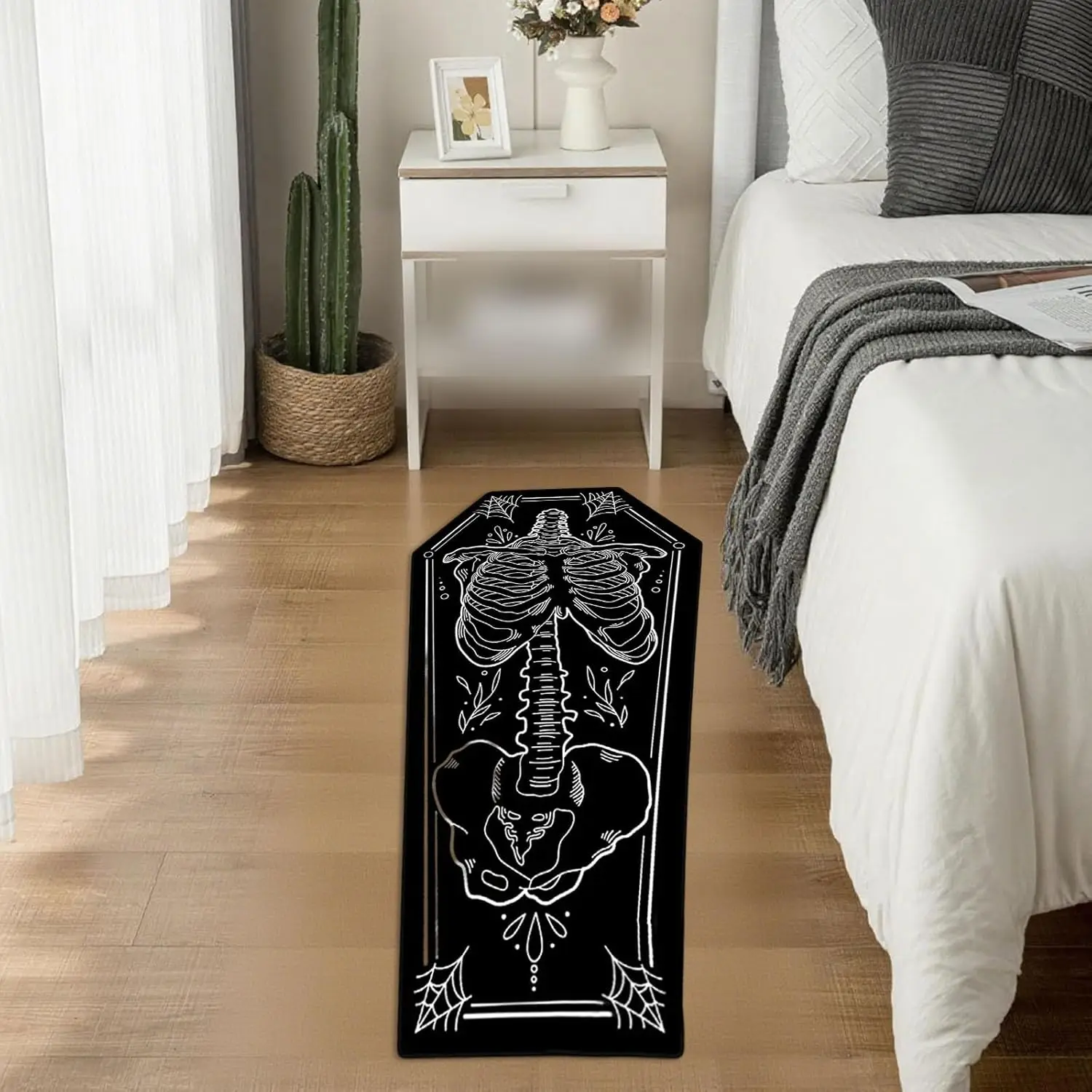 

VIKAMA Halloween-Themed Corridor: Kitchen, Bathroom, Bedroom, Laundry Room Mats-Anti-Slip, Soft, Comfortable, Machine Washable
