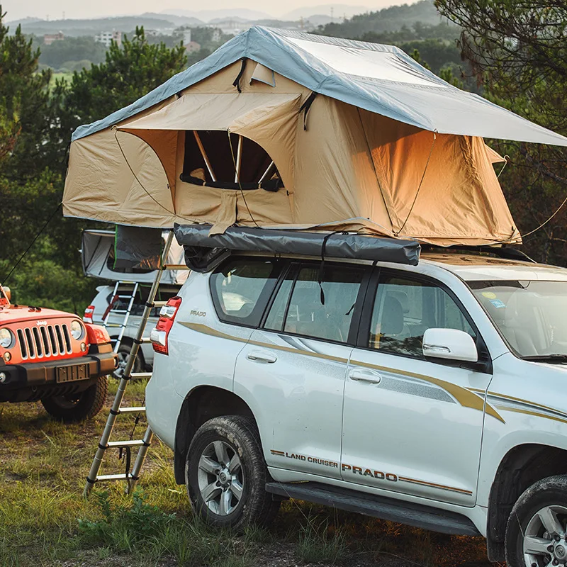 

New Self-driving Car Soft Top Car Tent Outdoor Camping Roof Bed Extended Roof Tent Can Be Customized