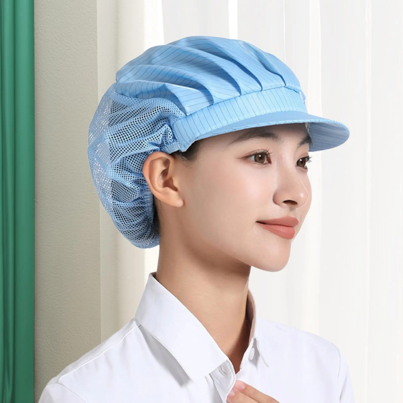 Chef Hat Mesh Food Service Baker Cap 1x Comfortable to Wear Portable Adjustable Reusable for Universal Adults Versatile Elegant