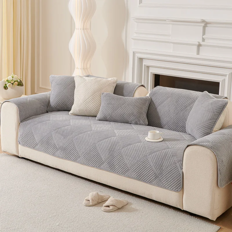 1 قطعة بلون لينة أريكة حصيرة غطاء لغرفة المعيشة الشمال صالة الزاوية L أريكة منشفة الغلاف عدم الانزلاق المنزل الأريكة حامي