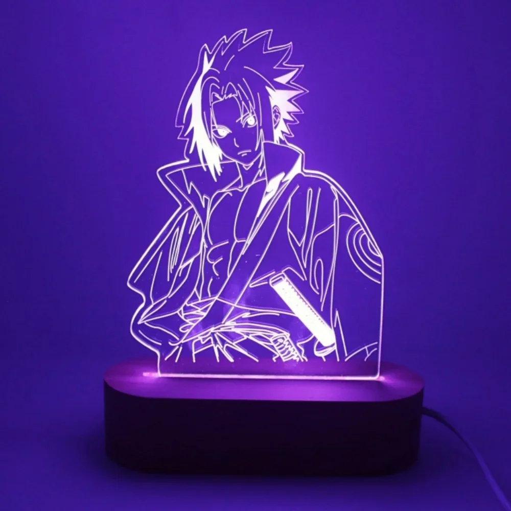 Anime Uchiha Sasuke Led Touch Lamp Rgb Quarto Decoratie Thuis Nachtverlichting Luces Decorativas Cool Stuff voor Kamer Omgevingslicht