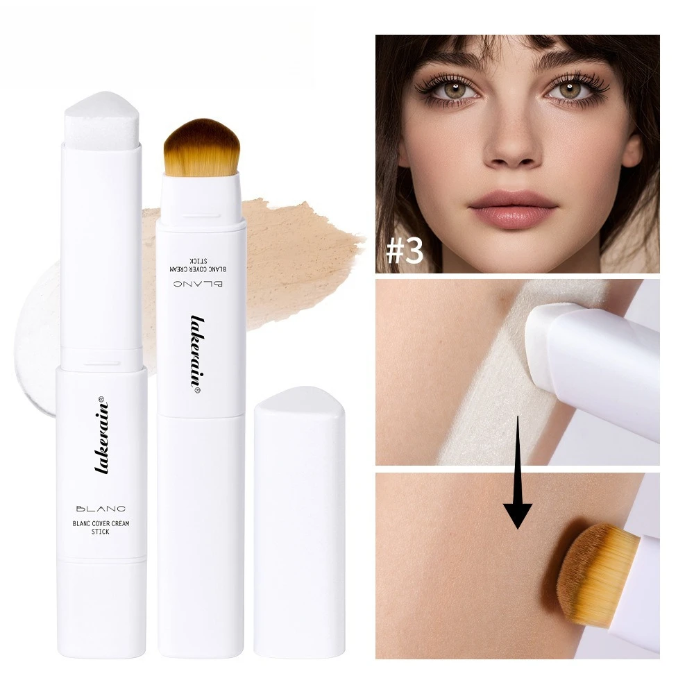 Triangular Color Correcting Foundation Stick Dual Ended Concealer Highlighter Hydrating Natural Brightening Easy Blend Makeup