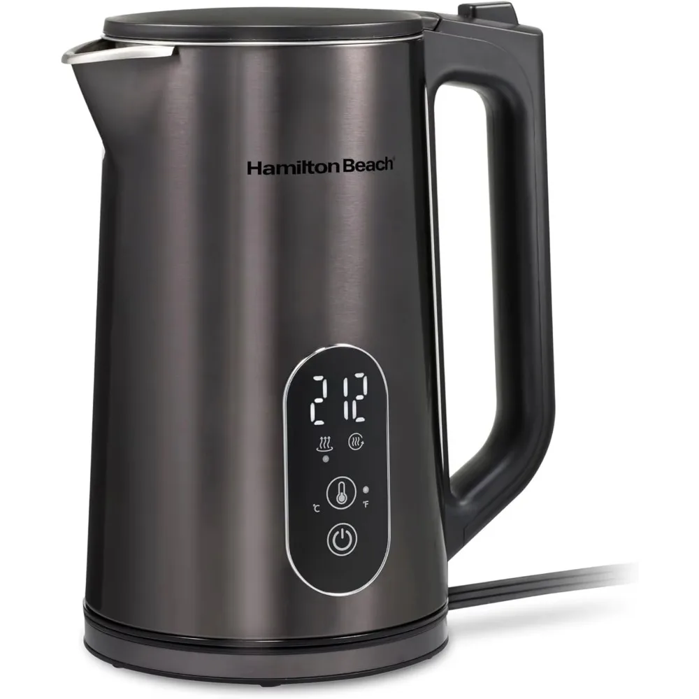 OUIO Digital Temperature Control Electric Tea Kettle, 1.7L, 5 Preset Modes + Keep Warm, Rapid Boil 1500W, BPA Free.