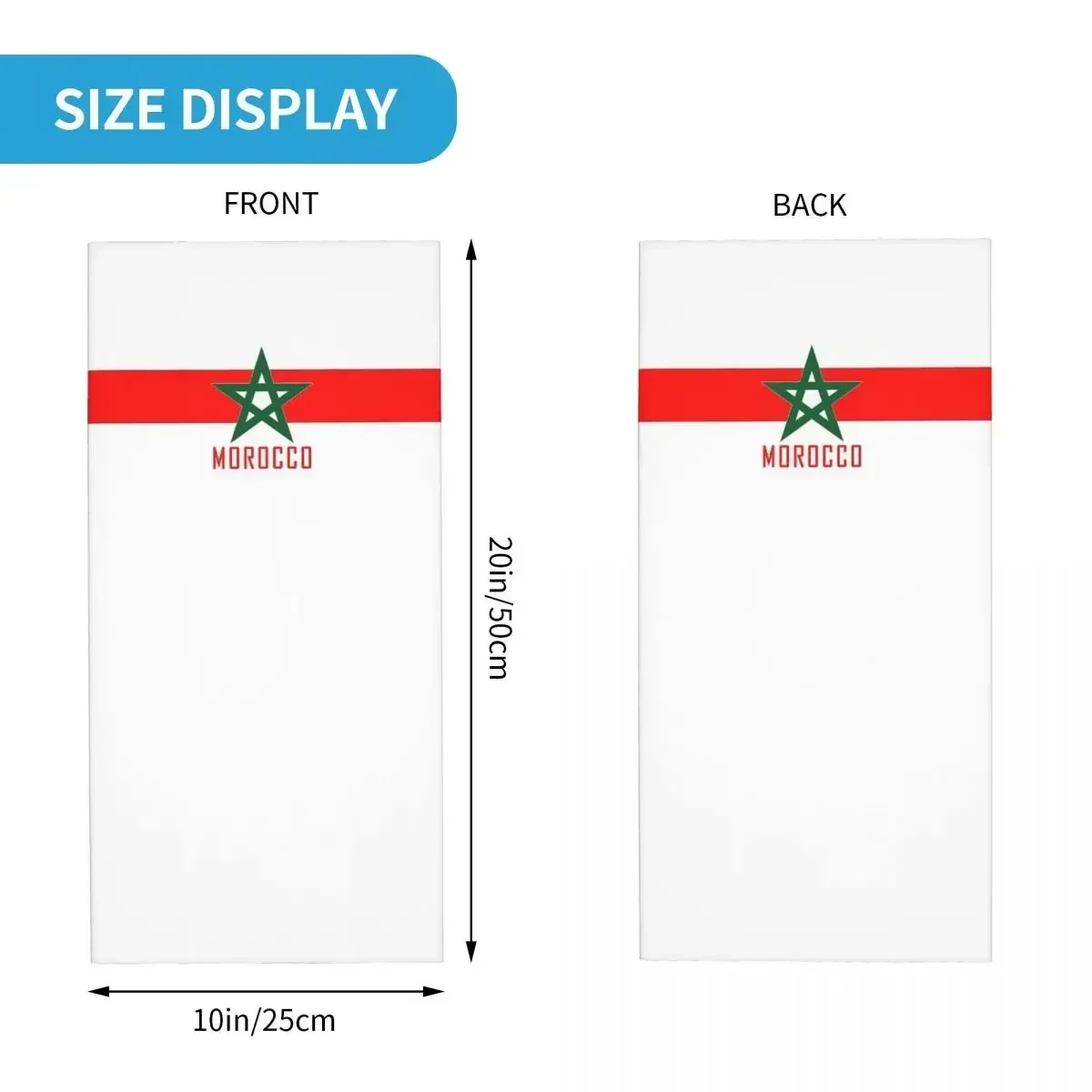 Morocco Flag Merch Bandana Neck Gaiter Magic Scarf Cool Rider Face Mask for Men Women All Season