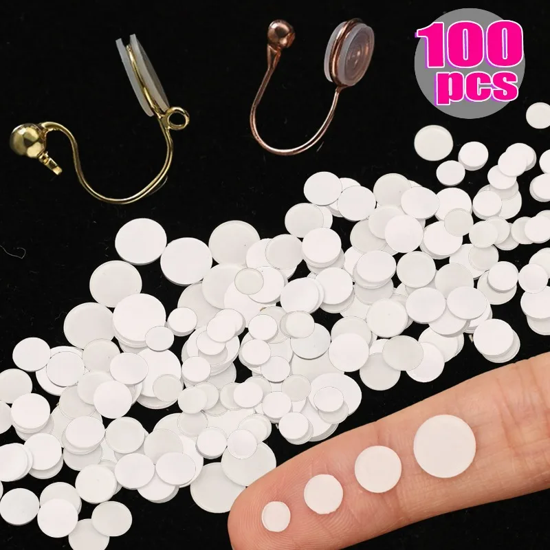 Parches invisibles de soporte para pendientes, protectores de lóbulo de oreja, pegatina antitiramiento para joyería, respaldo adhesivo hipoalergénico, 20-100 Uds.