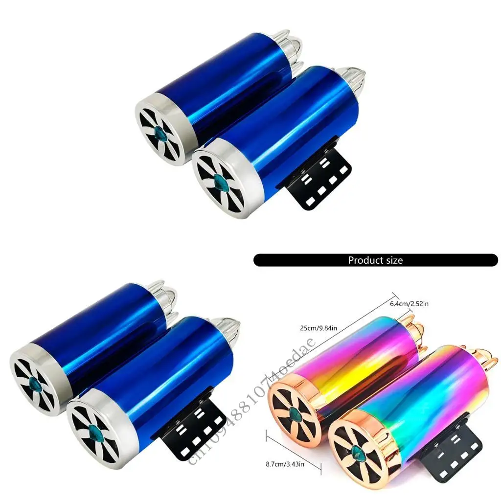 

Motorcycle Subwoofer Imitation Exhaust Pipe Audios Motorbike Bluetooth-compatible Speaker Heavy Bass Double Channel