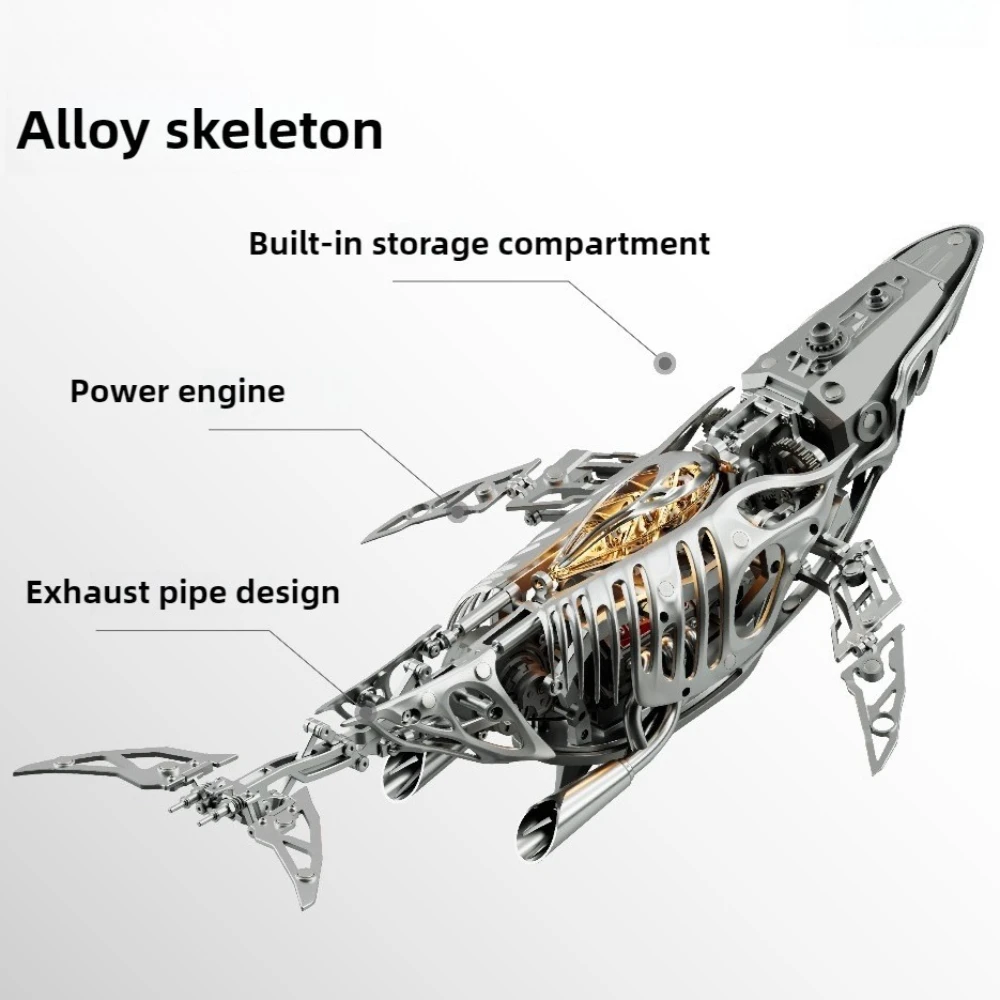 

Pre-sale Metal Whale Mechanical Model Dynamic Bionic Humpback Whale Model Motor Driven Metal Assembly Toy Desktop Ornaments
