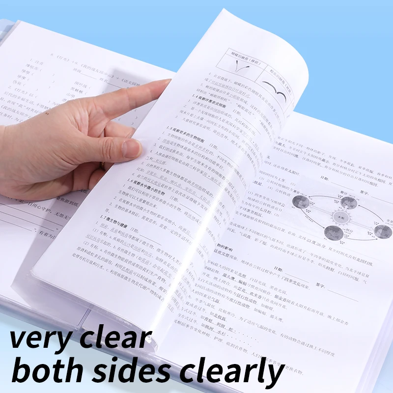 A4 Clear File Folder 20-100 Pages Large Capacity Multifunctional Document Organizer Desktop Storage