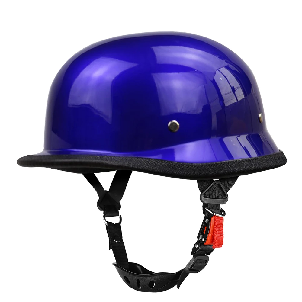 Motorrad Halbhelm Deutscher Leder Vintage Helm Casco Moto Motorrad Jethelm Biker Pilot DOT Zertifizierung S-XXL