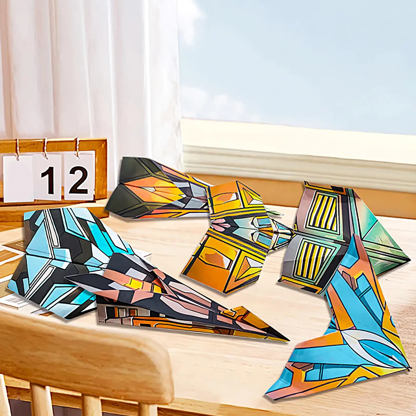 Samoloty papierowe dla dzieci, 3 sztuki, książeczka z samolotami papierowymi, zabawka edukacyjna, materiały do rękodzieła dla chłopców i dziewcząt, prezent urodzinowy dla maluchów.