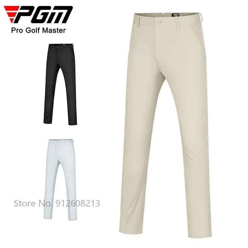 PGM Male Business Golf Trousers Breathable Golf Long Pants Men Elastic Straight Sports Pants Casual Quick-dry Sweatpant 2XS-3XL