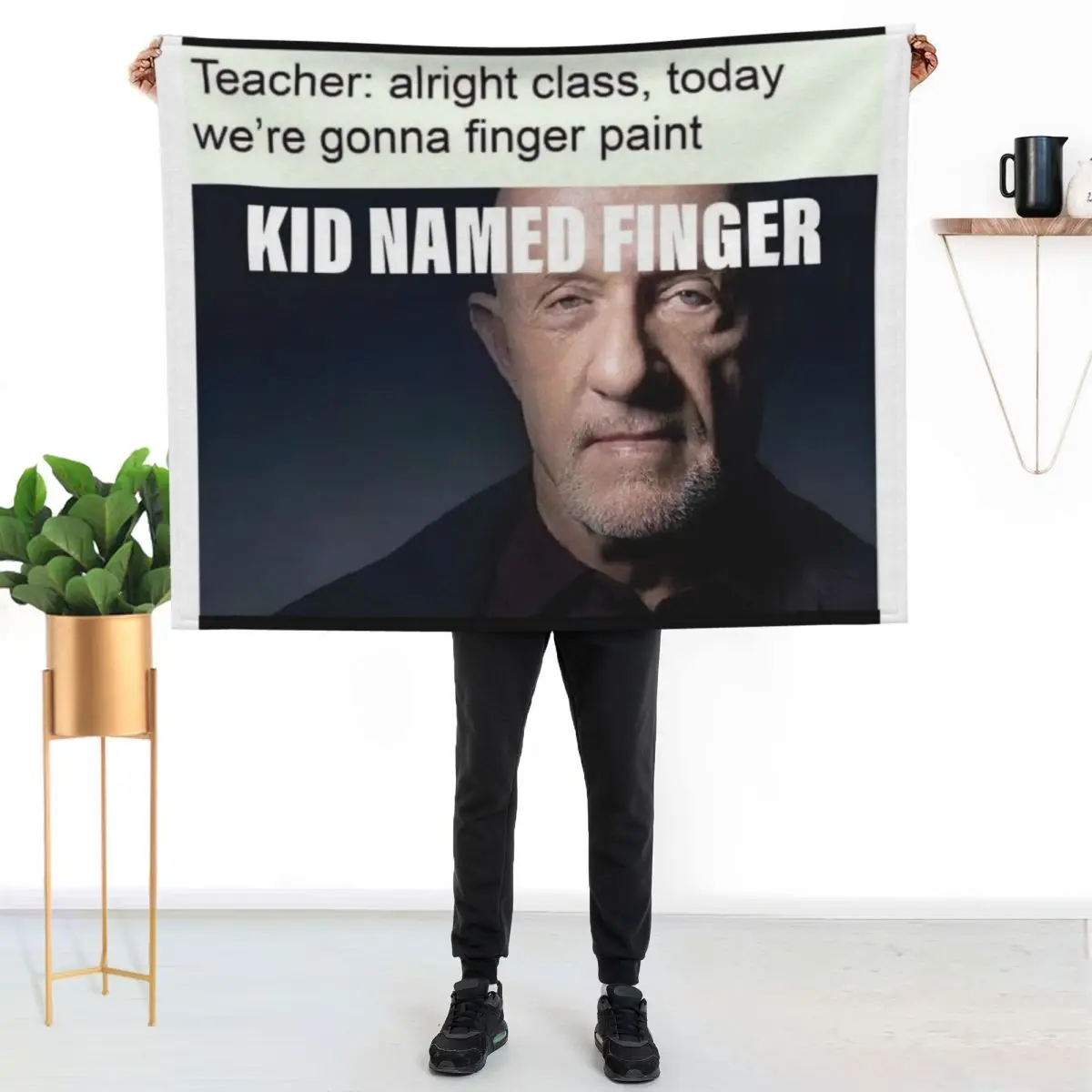 Kid named finger Throw Blanket Vintage Sofa Quilt Decorative Sofa Thins Hair for winter Blankets