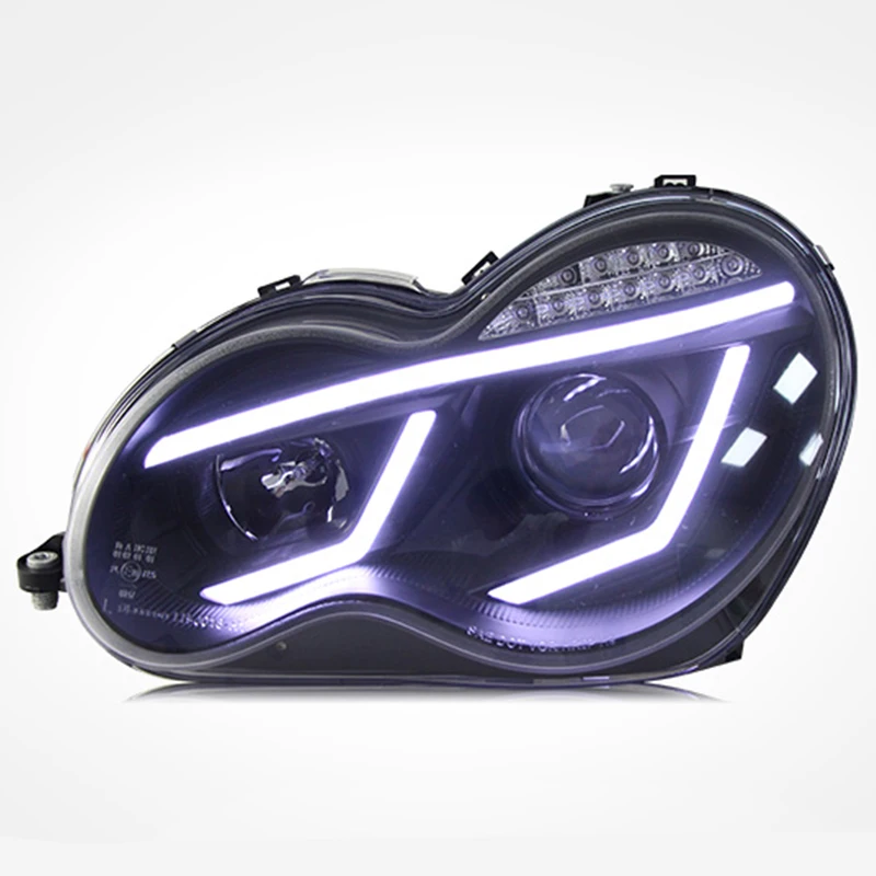 

Фара для BENZ W203 2000 2001 2002 2003 2004 2005 2006 Светодиодная передняя фара C200 C180 Фара противотуманного тормоза Поворотный сигнал