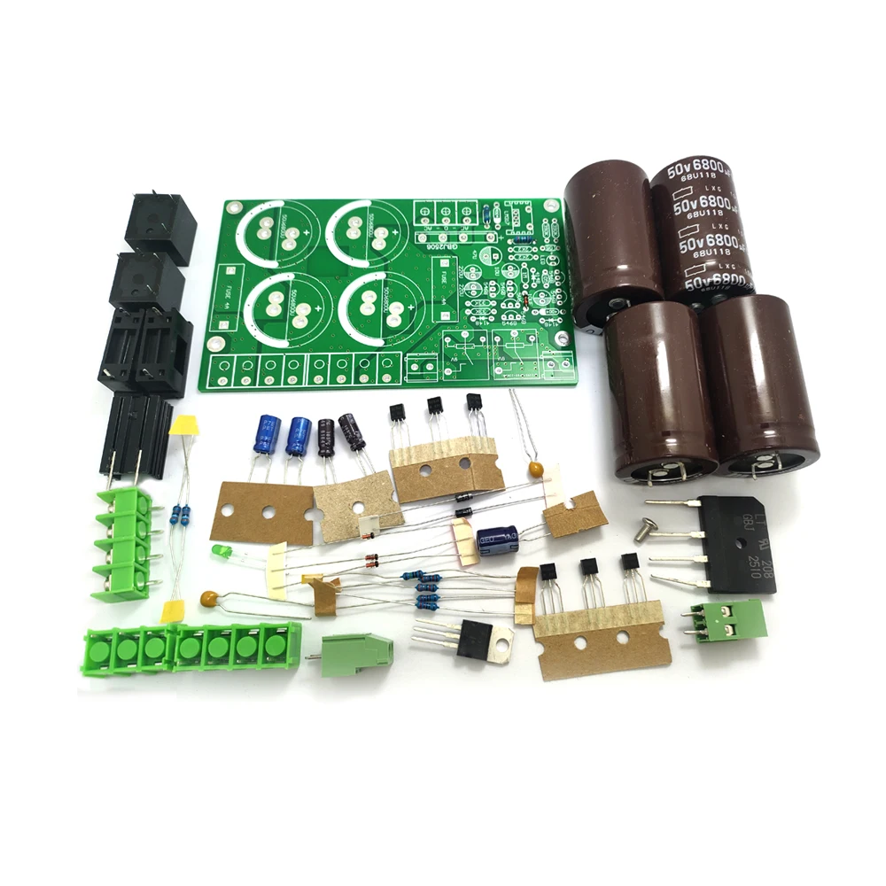 Rectification and filtering power supply board with speaker protection and status indicator LED 50V 6800UF