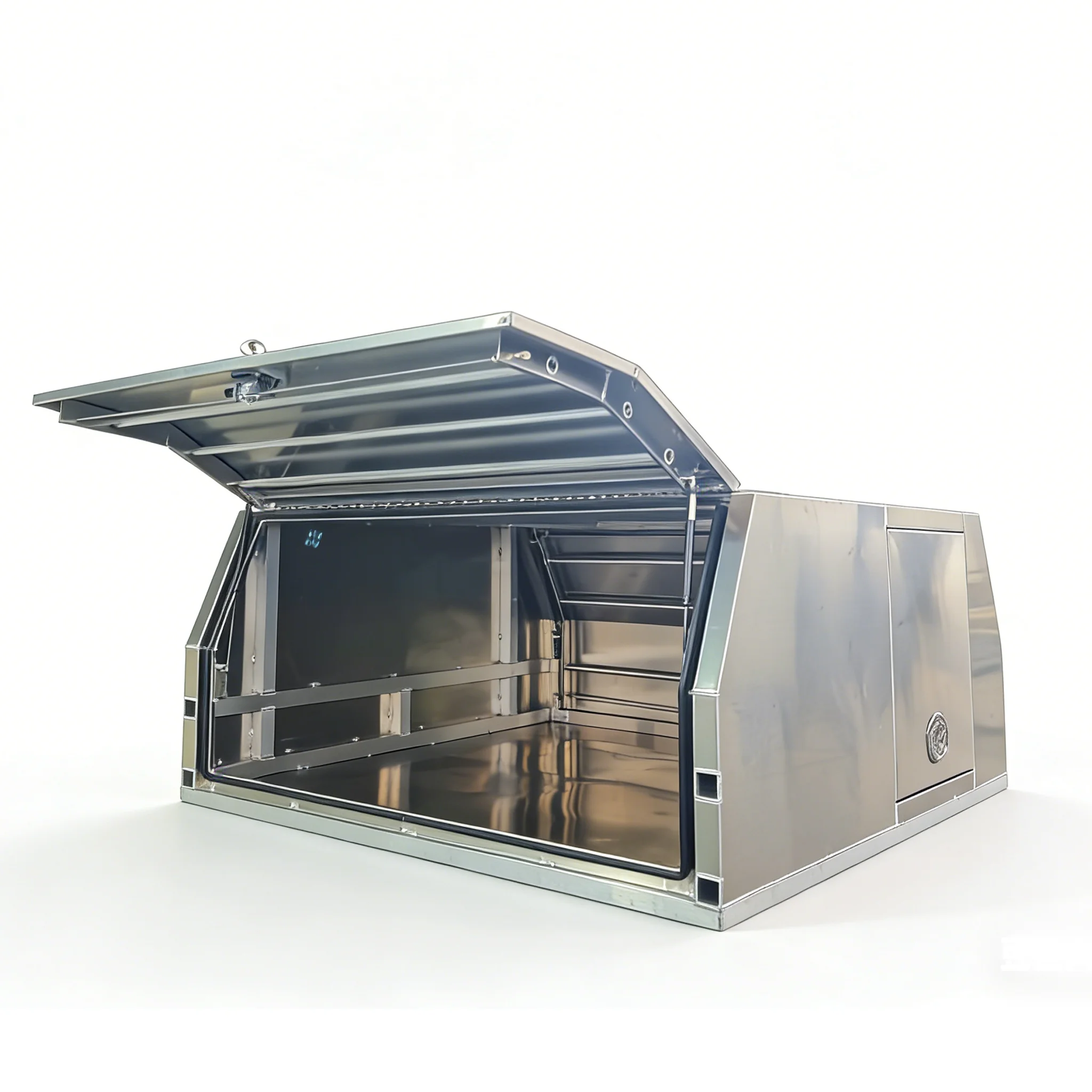 Heavy Duty Aluminum Tray Canopy System for 4x4 Pickup Dual Cab Utility Flatbed with Tool Box