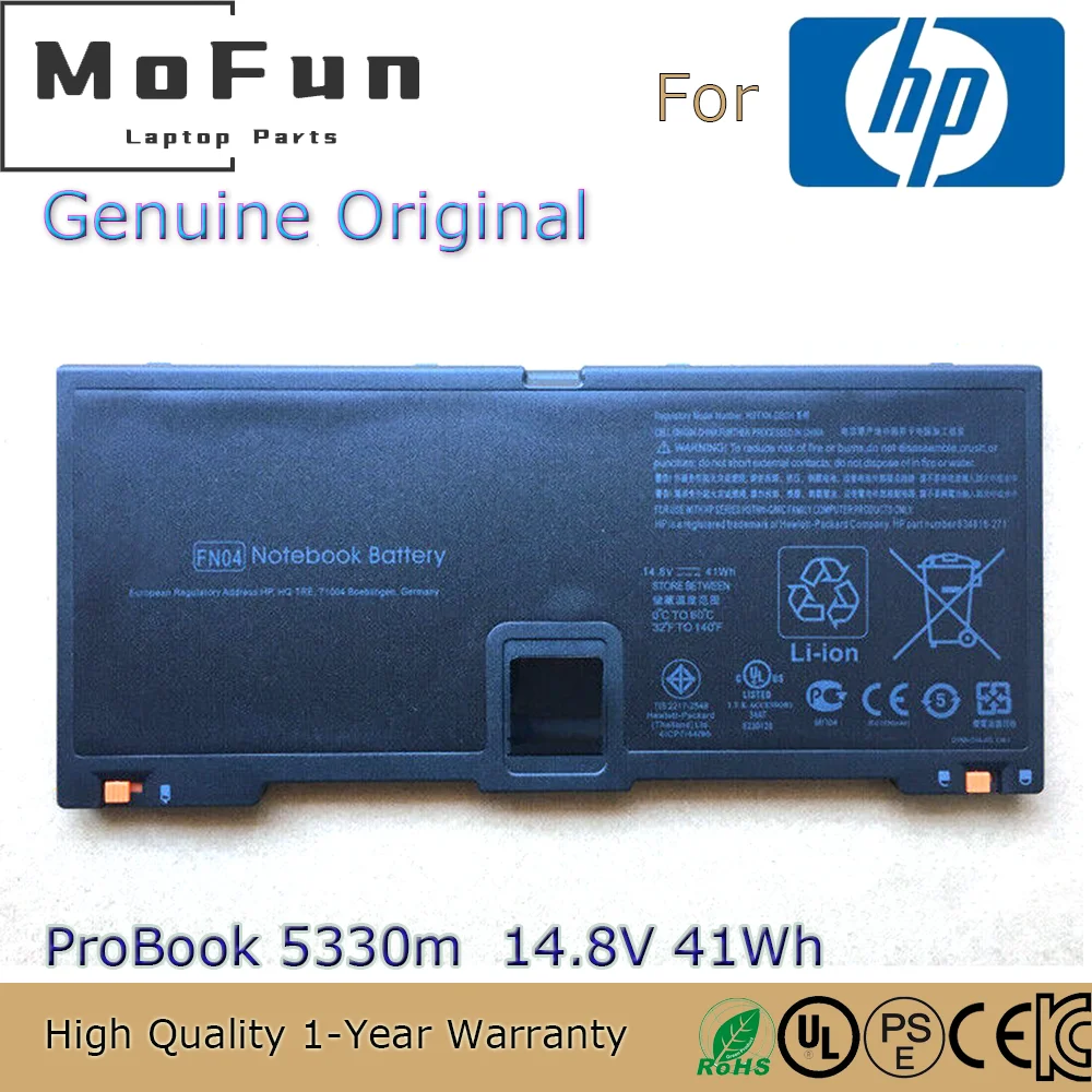 

Brand New Original FN04 14.8V 41Wh Laptop Battery of HP Probook 5330m 5410s Folio 13 QK648AA 635146-001