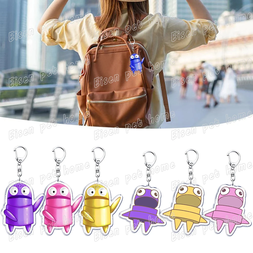 Cute Game R.E.P.O Robot Meme Keychains for Accessories Bag Repo Art Gaming KeyChain Ring Jewelry Gifts Keyrings
