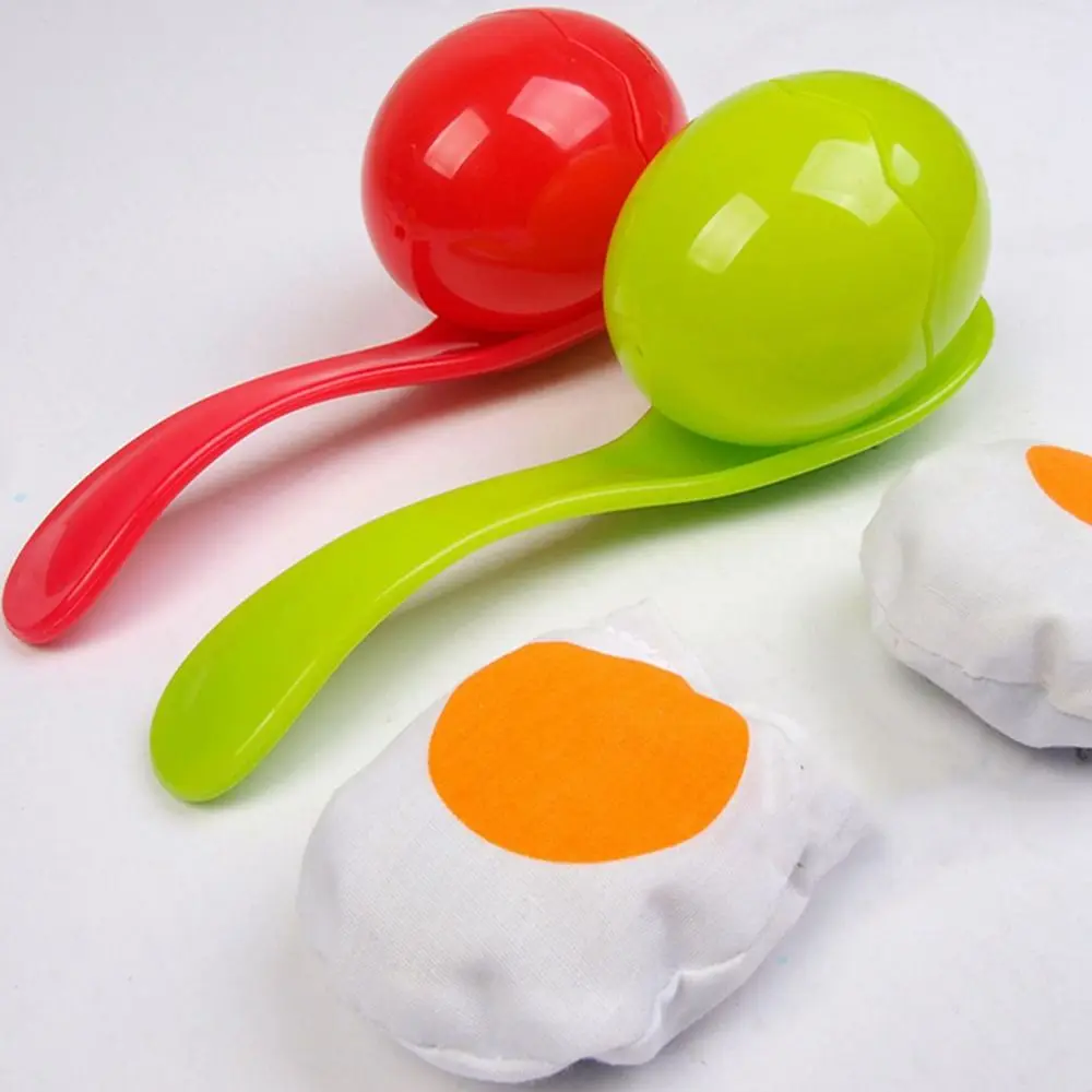 子供のためのポータブル屋外スポーツバランスリレー,卵とスプーン,幼稚園の教育ギフト