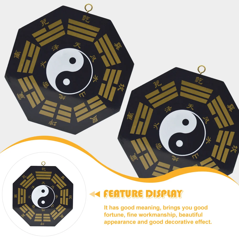 

Chinese Bagua Wooden Ornament Peach Wood Vintage Yin Yang Pendant For Home Decor Housewarming Auspicious Feng Shui Decoration