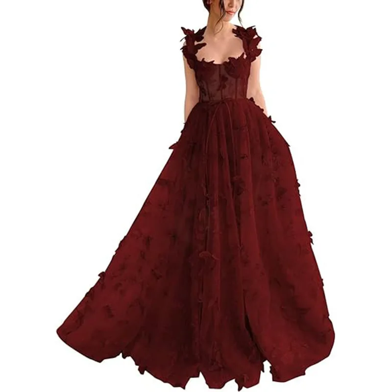 Jurk Dames Jurken Mouwloos Kant Gesplitst Losse vestidos Vloerlengte Losse zomer Hoge taille Casual strandfeest Bruiloft