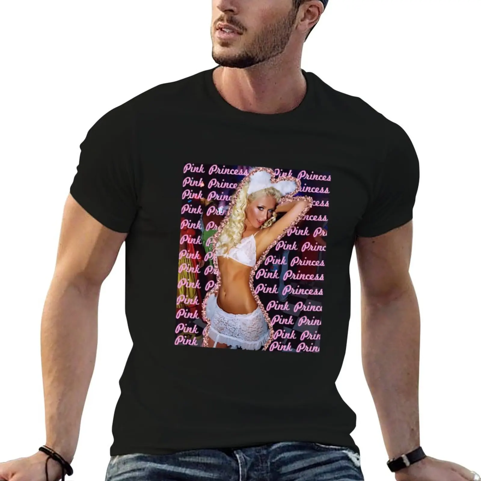 Camiseta Paris-Hilton, camiseta de algodón para hombre, camiseta de algodón de alta calidad para hombre, camiseta de algodón grueso