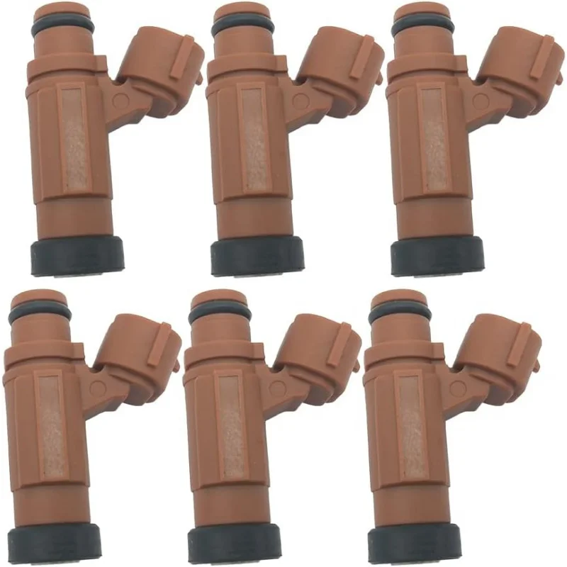 1571096J00 6pcs Fuel Injectors Nozzles 4 Holes with O-rings Replacement for Suzuki Outboard Motor DF150 200 225 250 300HP 15710-