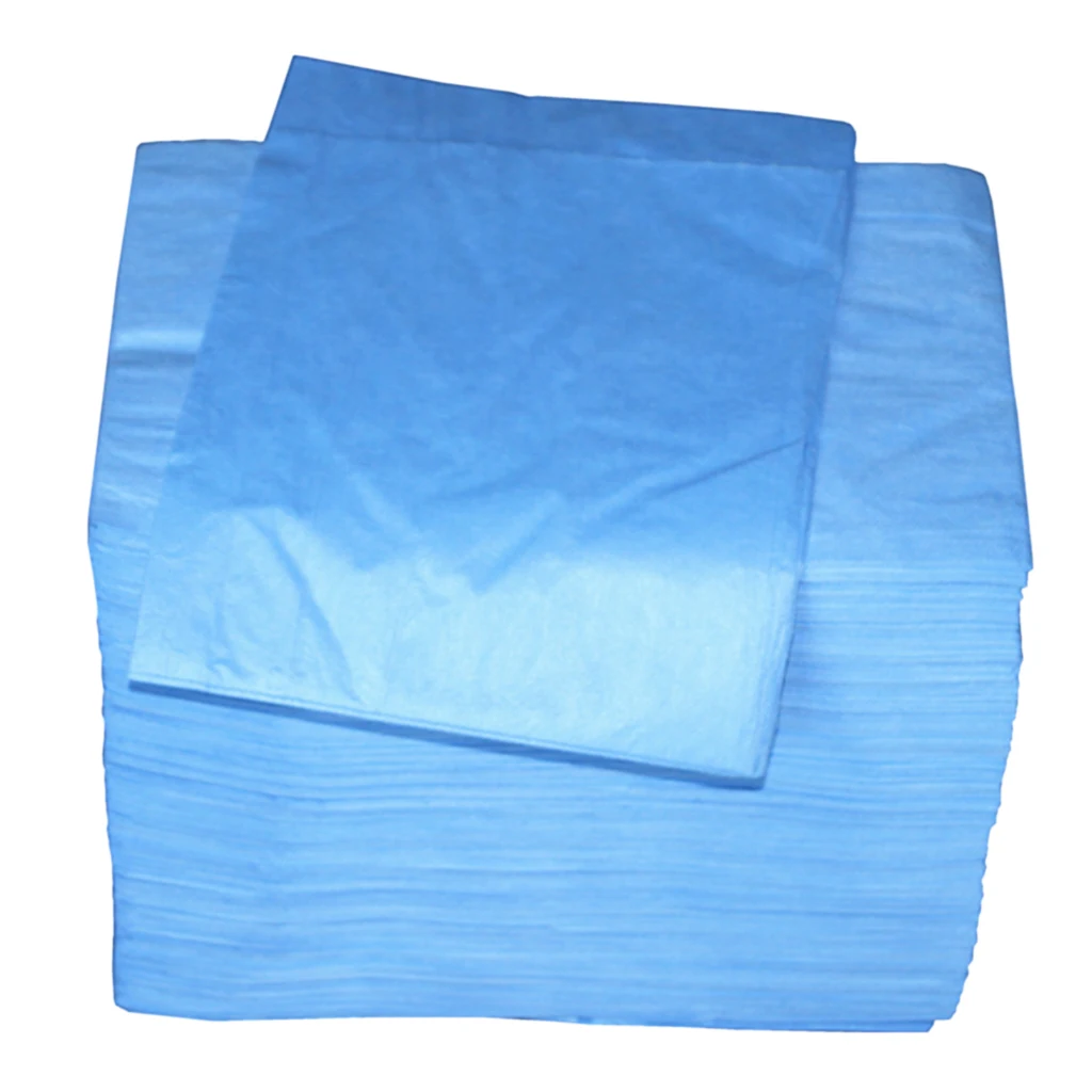 100 Pcs Non-woven Disposable Massage Table Sheet Bed Cover 80x 180cm Blue