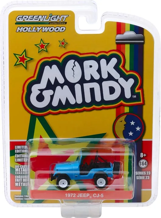 GreenLight 1:64 1972 Jeep CJ-5-Mork et Mindy alliage simulation micro modèle de voiture collection décoration voiture jouet cadeau