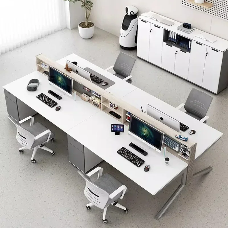#Office Desks And Workstations Computer Desk Perforated Board Partition Screen Simple And Room Offices Modern Employee Position