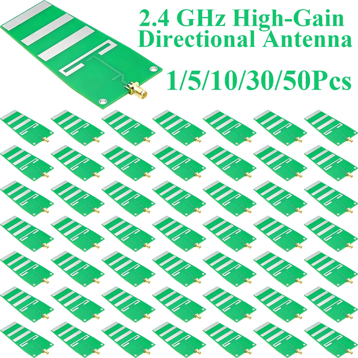 1/5/10/30/50Pcs High Gain 2.4GHz WiFi Directional Yagi-Uda Antenna True 10dBi FPV Image Transmission Wireless Signal Antenna