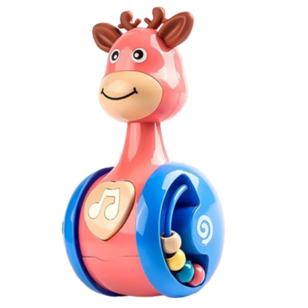 Creative Fawn Sliding Tumbler Toy Early Education Cartoon Children's Tumbler Rattle Press Squeaky Musical
