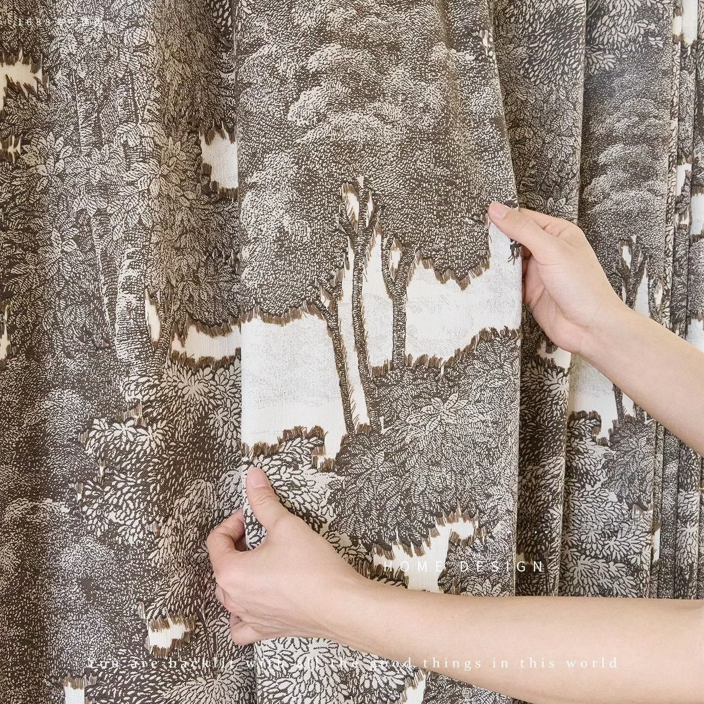 Forest Adventure High-end Cutting Process High-precision Fabric French Style Blackout Custom Size Curtains for Bedroom Window