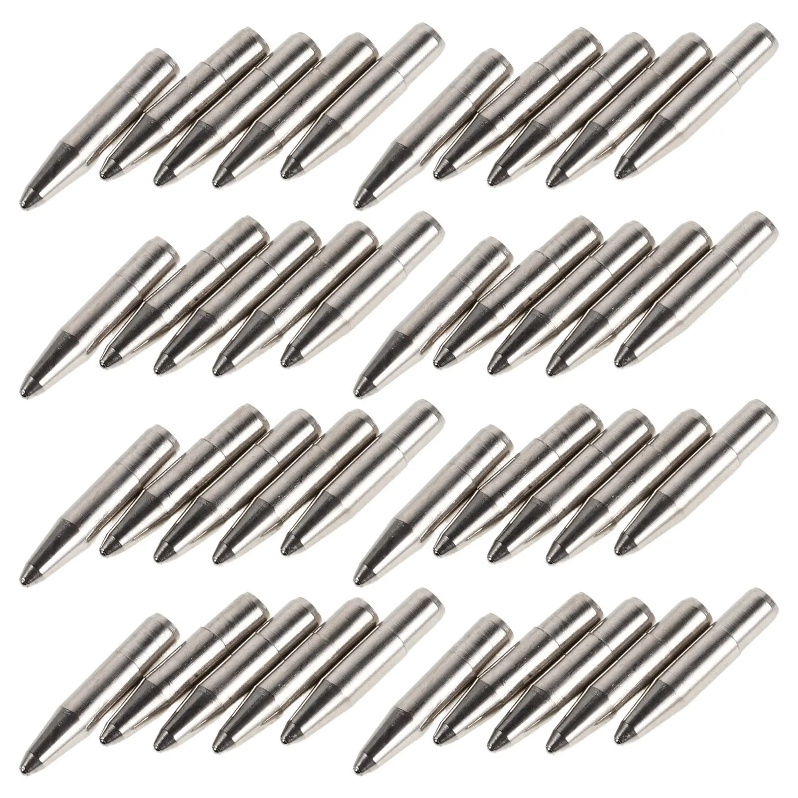 50Pcs 0.5mm Premium Metal Pen Tip Refill for Gel Pens Smooth Writing Point Replacement DIY Refill Making Professional