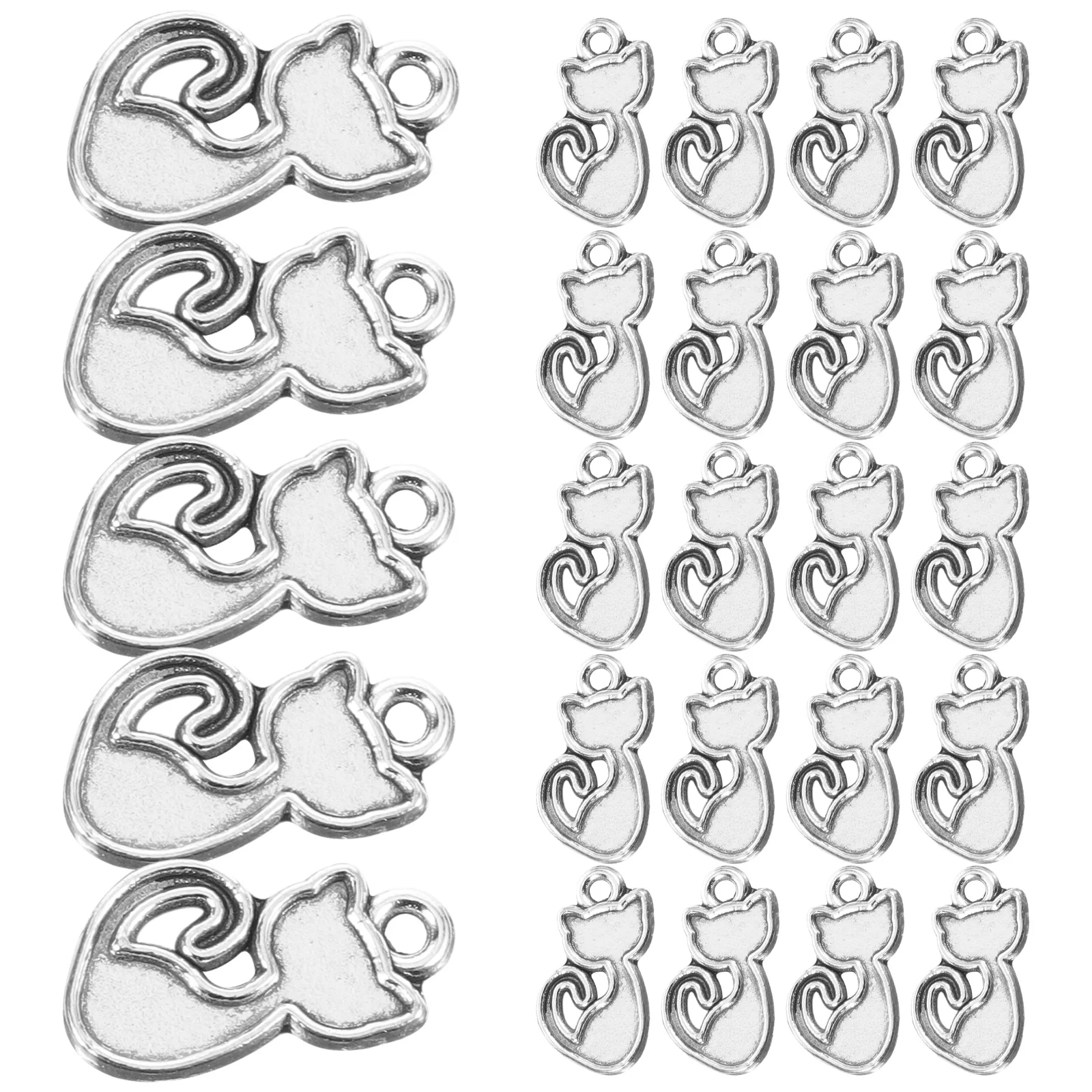 

100pcs Kitten Pendant Cat Charms Space-saving Decorations Alloy Necklace Pendants DIY Jewelry Making Crafts Accessories