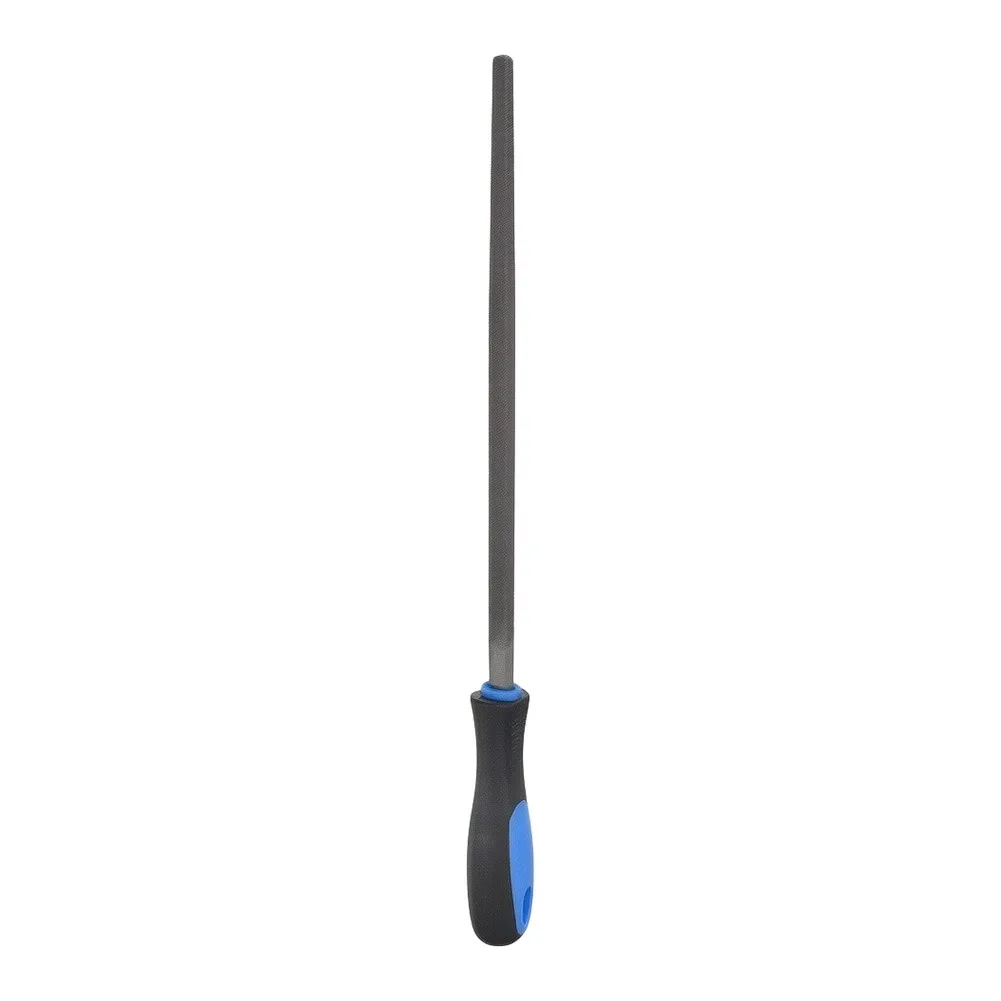 Wood File Woodworking Files 10-inch Round File Flat File Carbon Steel Rotary Non-slip Handle Metalworking Grinding Rasp File