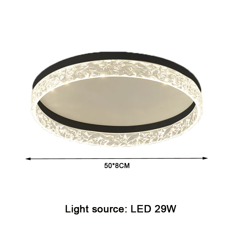 Modern Luxury Style LED Ceiling Light For Living Room Bedroom Dining Room Pale Gold Luster Lamp Round Ring Design Chandelier