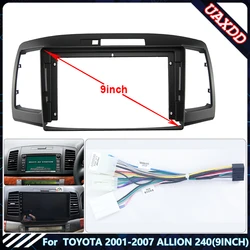 For TOYOTA 2001-2007 ALLION 240 9INCH Car dvd Radio Android Stereo audio screen multimedia video player navigation Harness frame