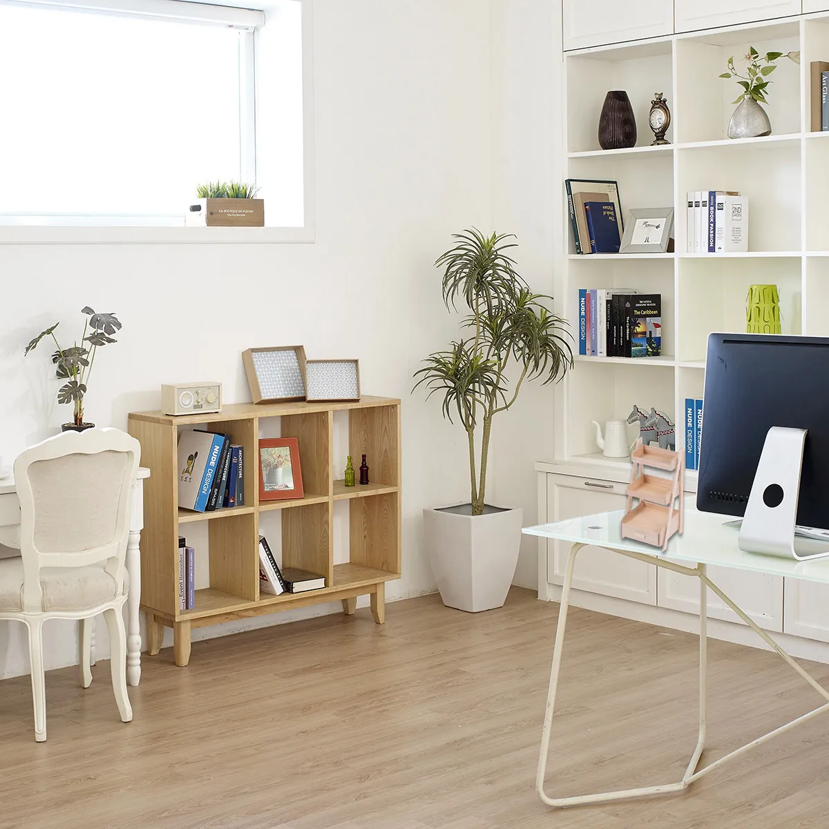 

Wooden Mini Pergola for Dollhouse 1:12 Scale Lightweight Decorative Flower Shelf DIY Mini House Garden Yard Decoration Miniature