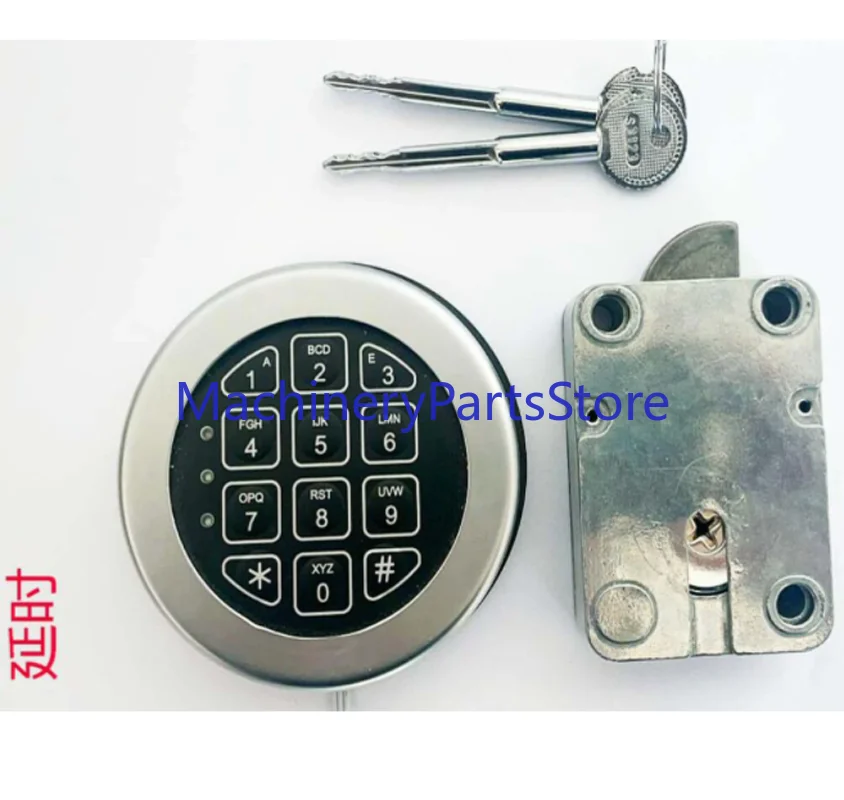 Safe Electronic Lock Solenoid Lock & 2 Master Key Override W/Chrome KEYPAD Brand New