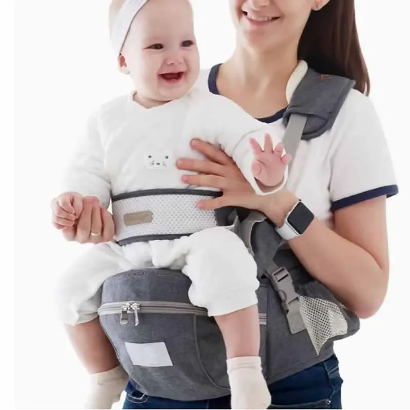 

Infant Waist Stool with Adjustable Strap Soft Plastic Carrier for 0-6 Months Baby Wrap Material with Adjustable Buckle Pocket