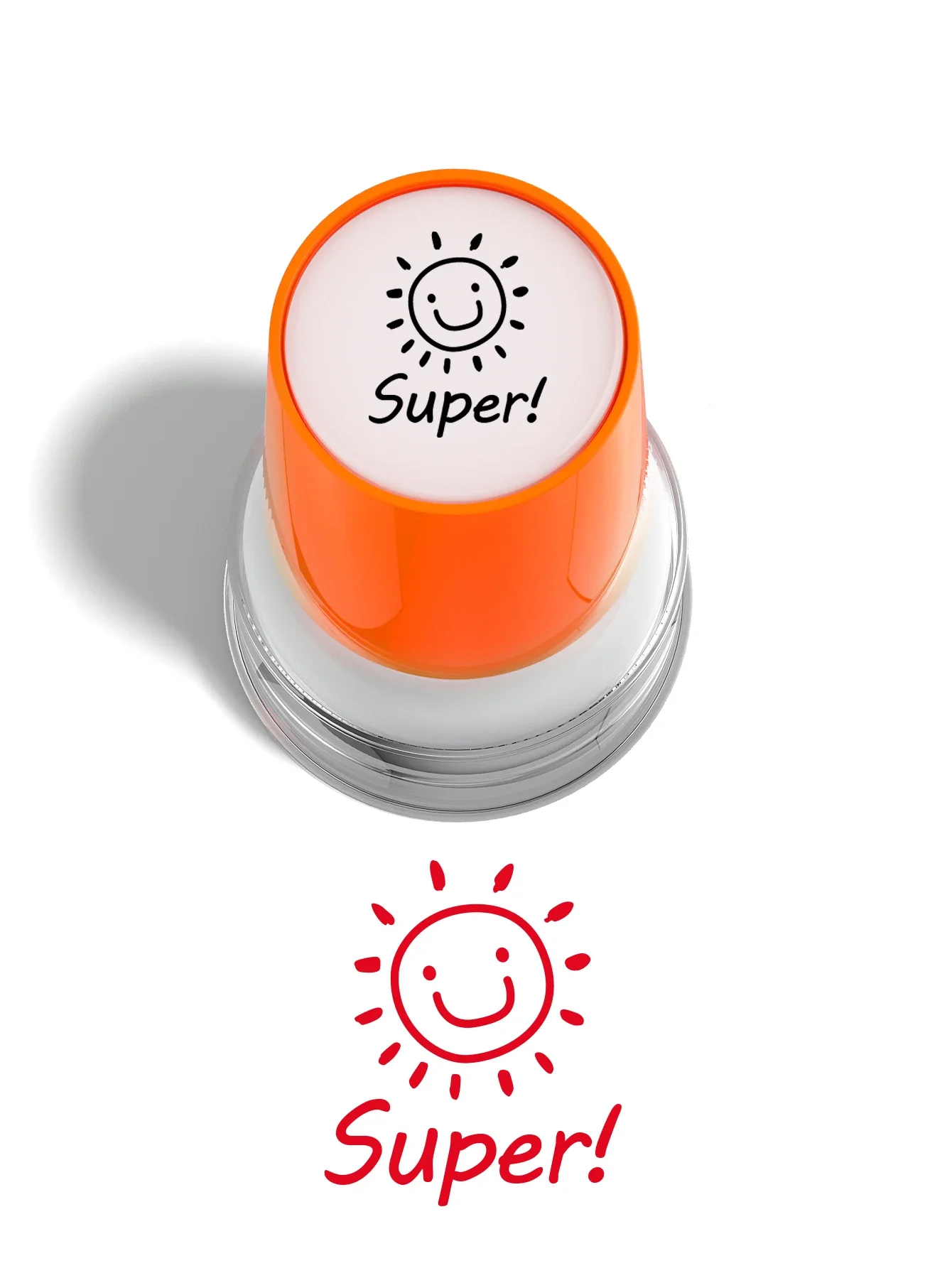 Uroczy, fantazyjny, wielokolorowy stempel dla nauczyciela lub zabawny stempel dla dzieci z niestandardowym logo, artykuły papiernicze, stempel biurowy OEM